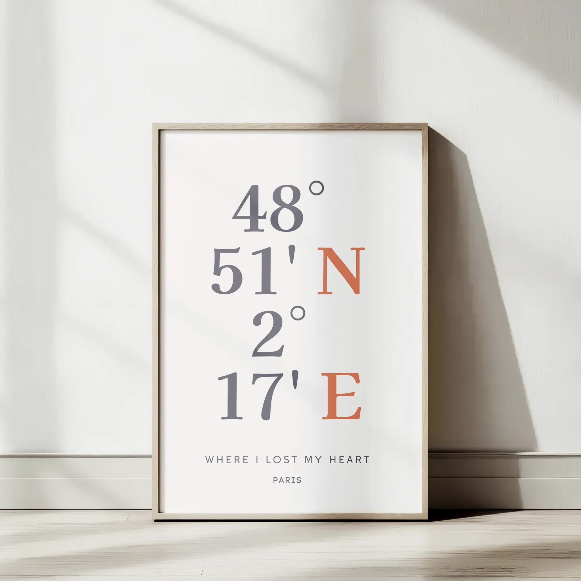 Custom Coordinates Wall Art, Latitude Longitude Print, Custom Anniversary Gift, Personalized Poster for Home Decor, Coordinates Wall Art