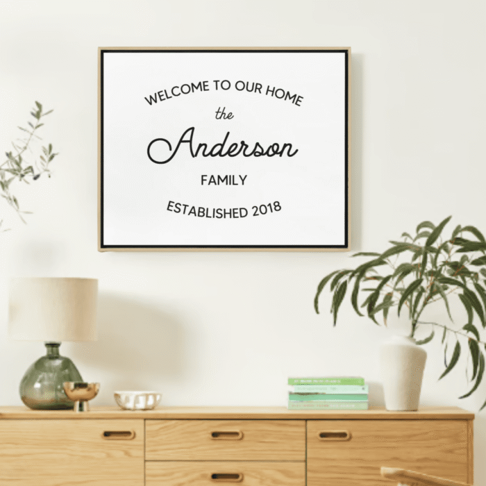 Personalized Family Welcome Sign