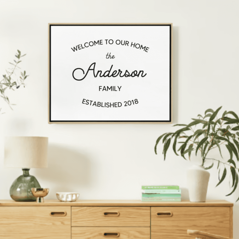 Personalized Family Welcome Sign