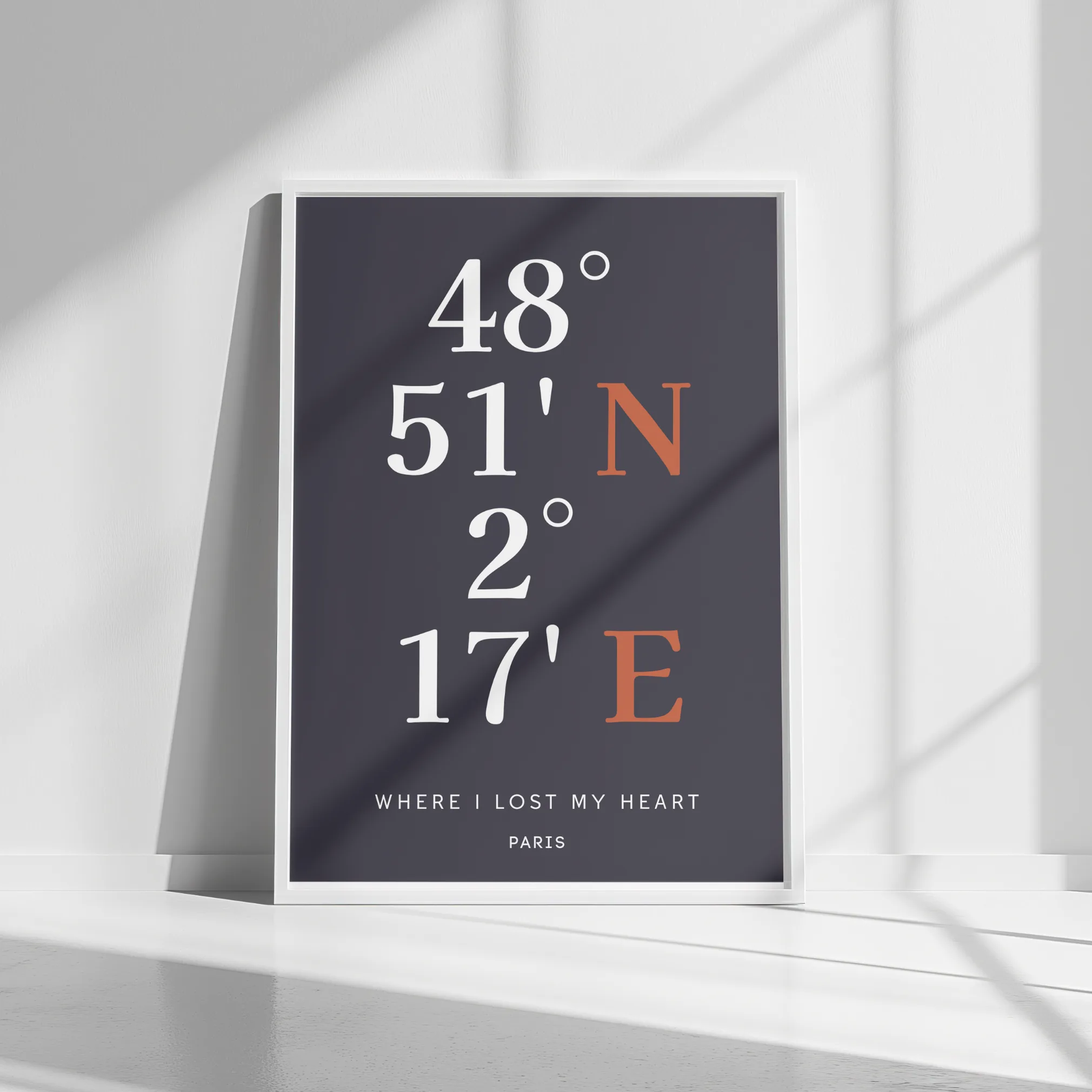 Custom Coordinates Wall Art - Latitude and Longitude Print - Image 2