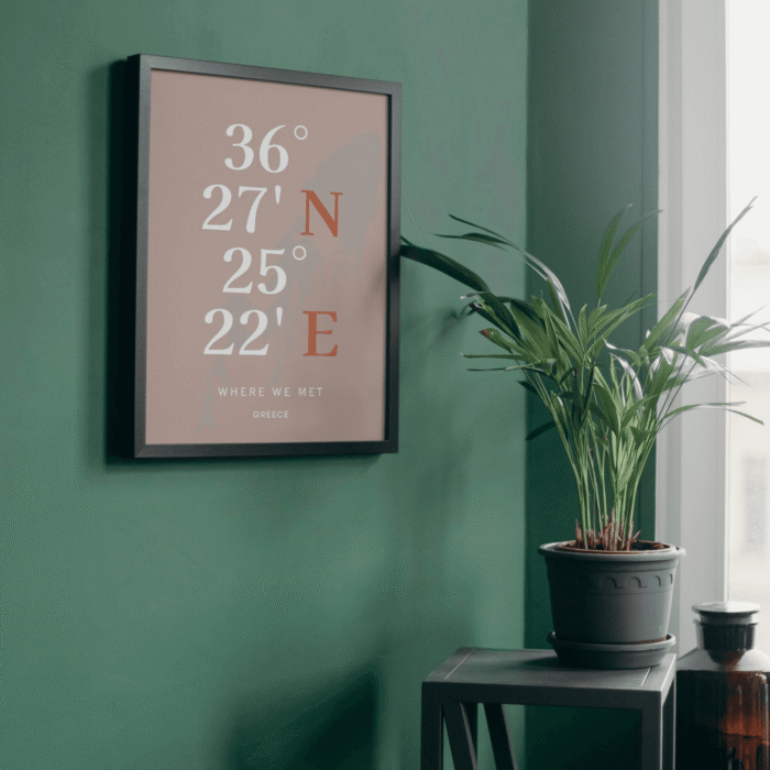 Custom Coordinates Wall Art - Latitude and Longitude Print - Image 6