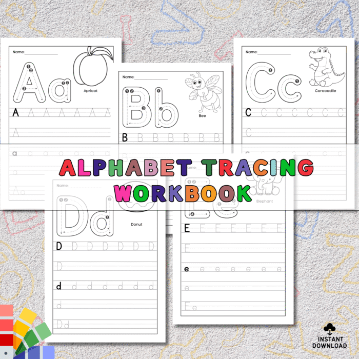 Alphabet Tracing Worksheet for Kids - Image 3