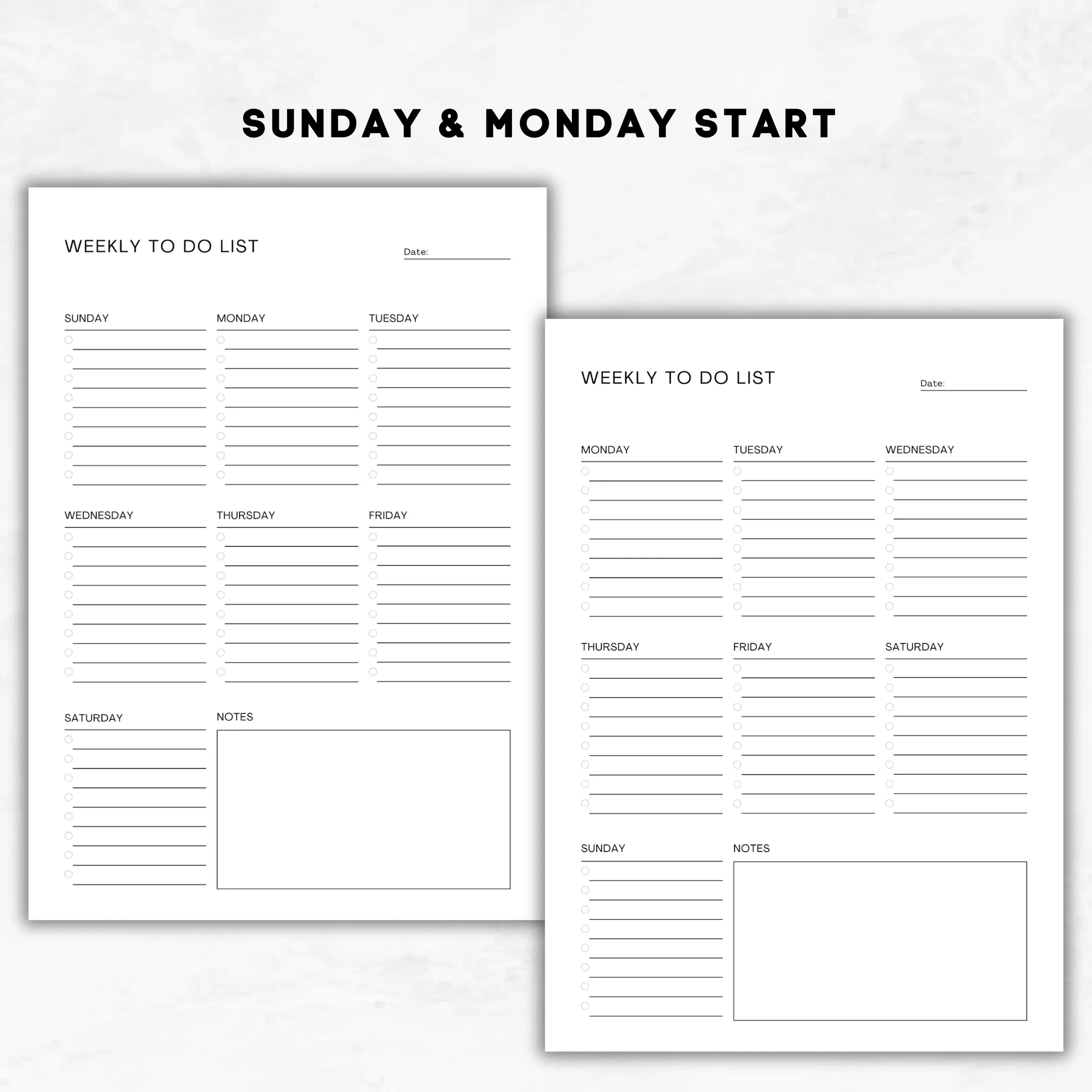Weekly To Do List Printable, Weekly Task List Template - Image 2