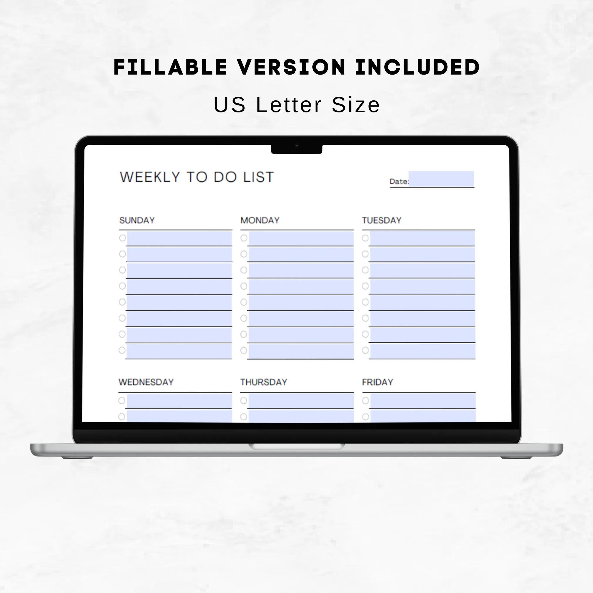 Weekly To Do List Printable, Weekly Task List Template - Image 3