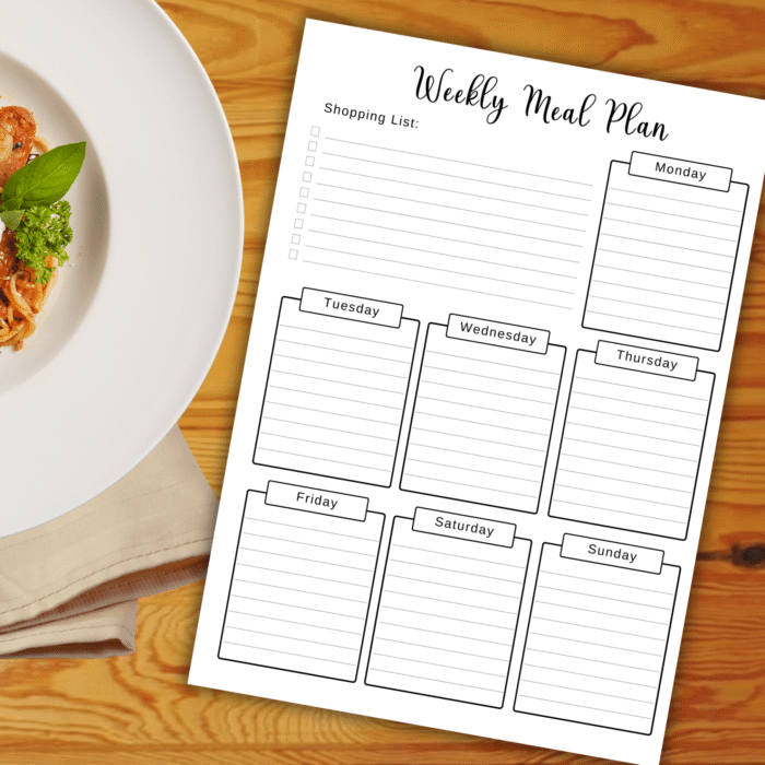 Printable Meal Planner Template, Shopping List - Image 4
