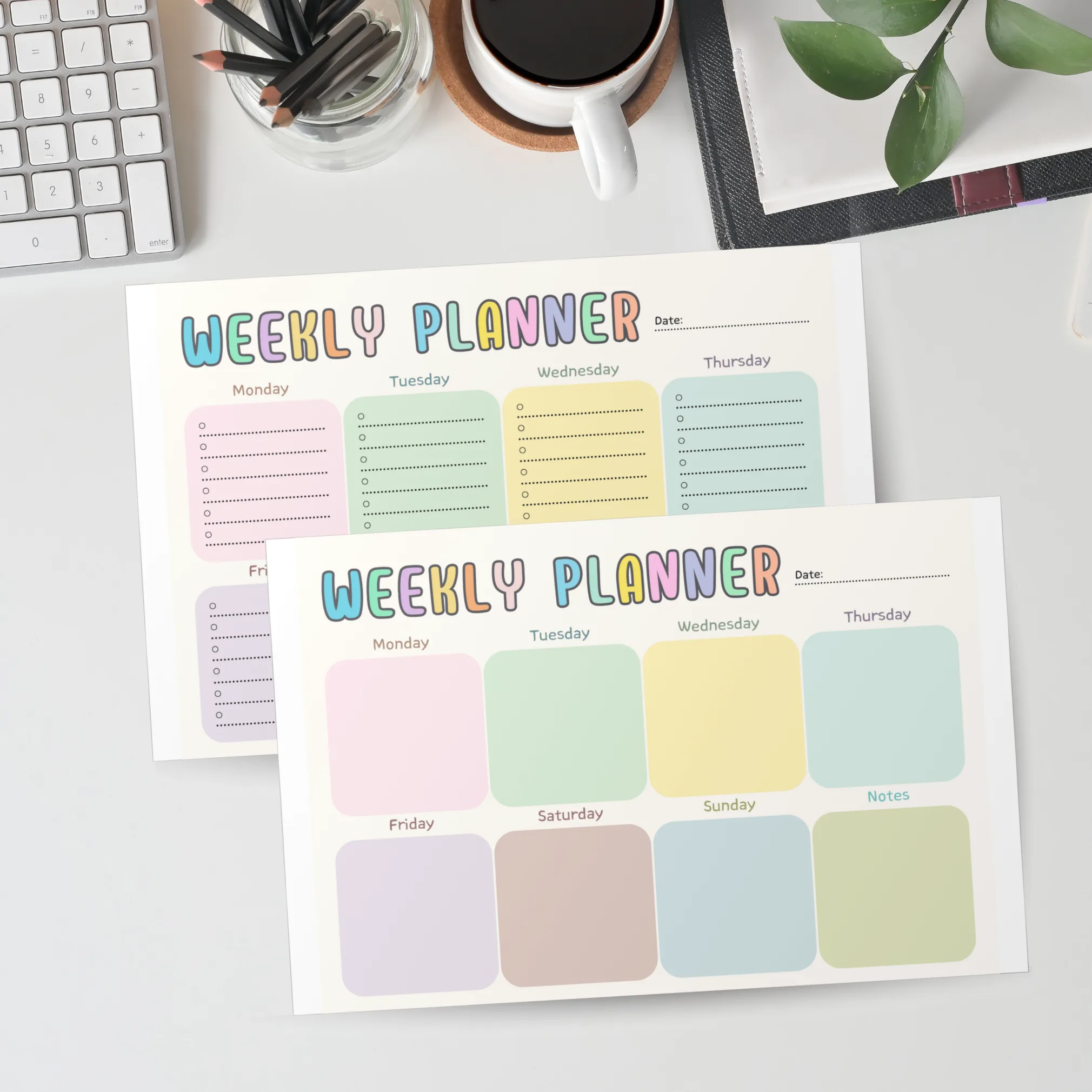 Colorful Weekly Planner, Printable, Digital for Better Organization - Image 3