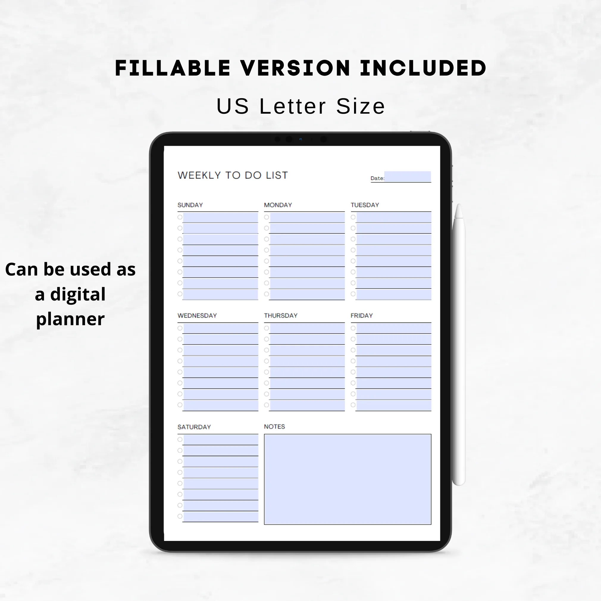 Weekly To Do List Printable, Weekly Task List Template - Image 4