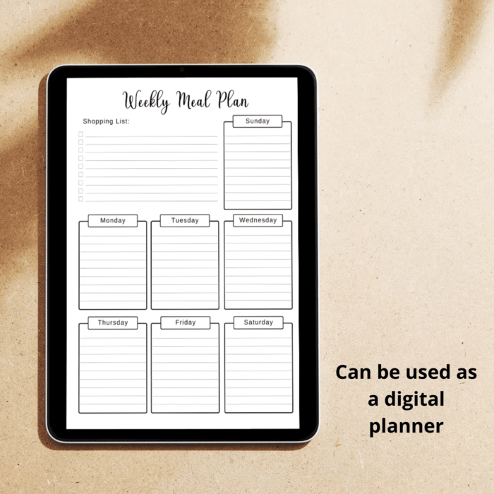 Printable Meal Planner Template, Shopping List - Image 5
