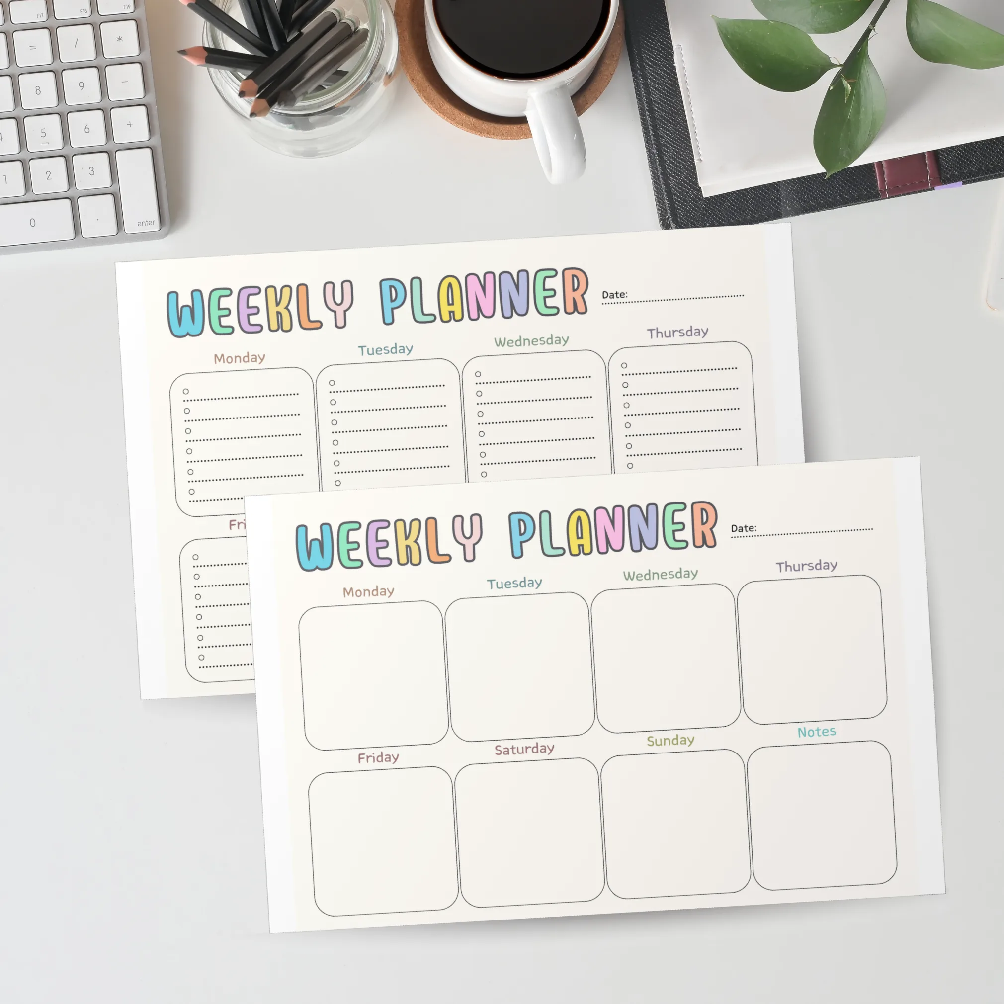 Colorful Weekly Planner, Printable, Digital for Better Organization - Image 4