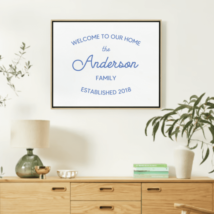 Personalized Family Welcome Sign - Custom Printable Wall Art - Image 3