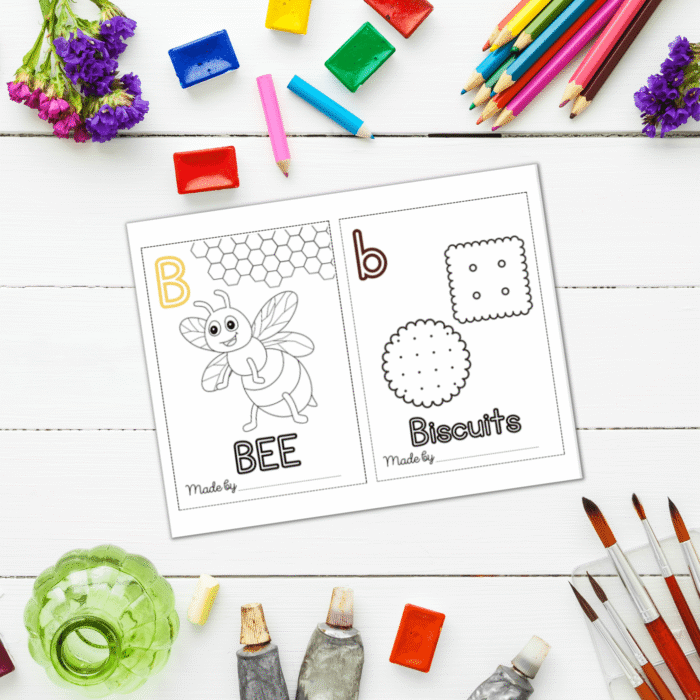 Printable ABC Book for Baby Shower ? 56 Pages A to Z Coloring & Writing Activity - Image 10