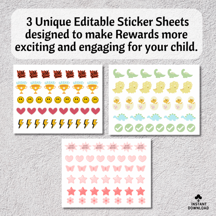 Kids Reward Chart - Editable & Printable Incentive Chart for Kids - Image 4