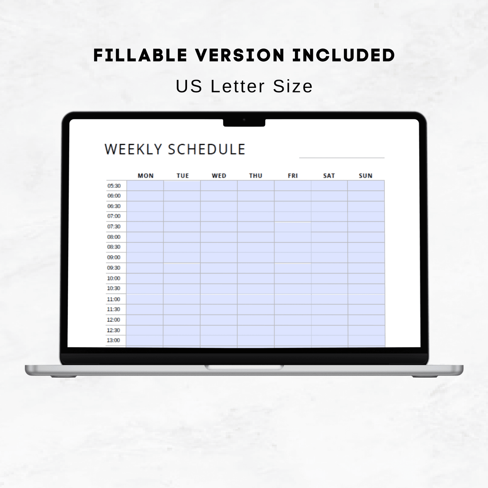 Half Hour Weekly Schedule, Printable Weekly Planner - Image 4