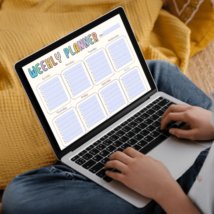 Colorful Weekly Planner, Printable, Digital for Better Organization - Image 5