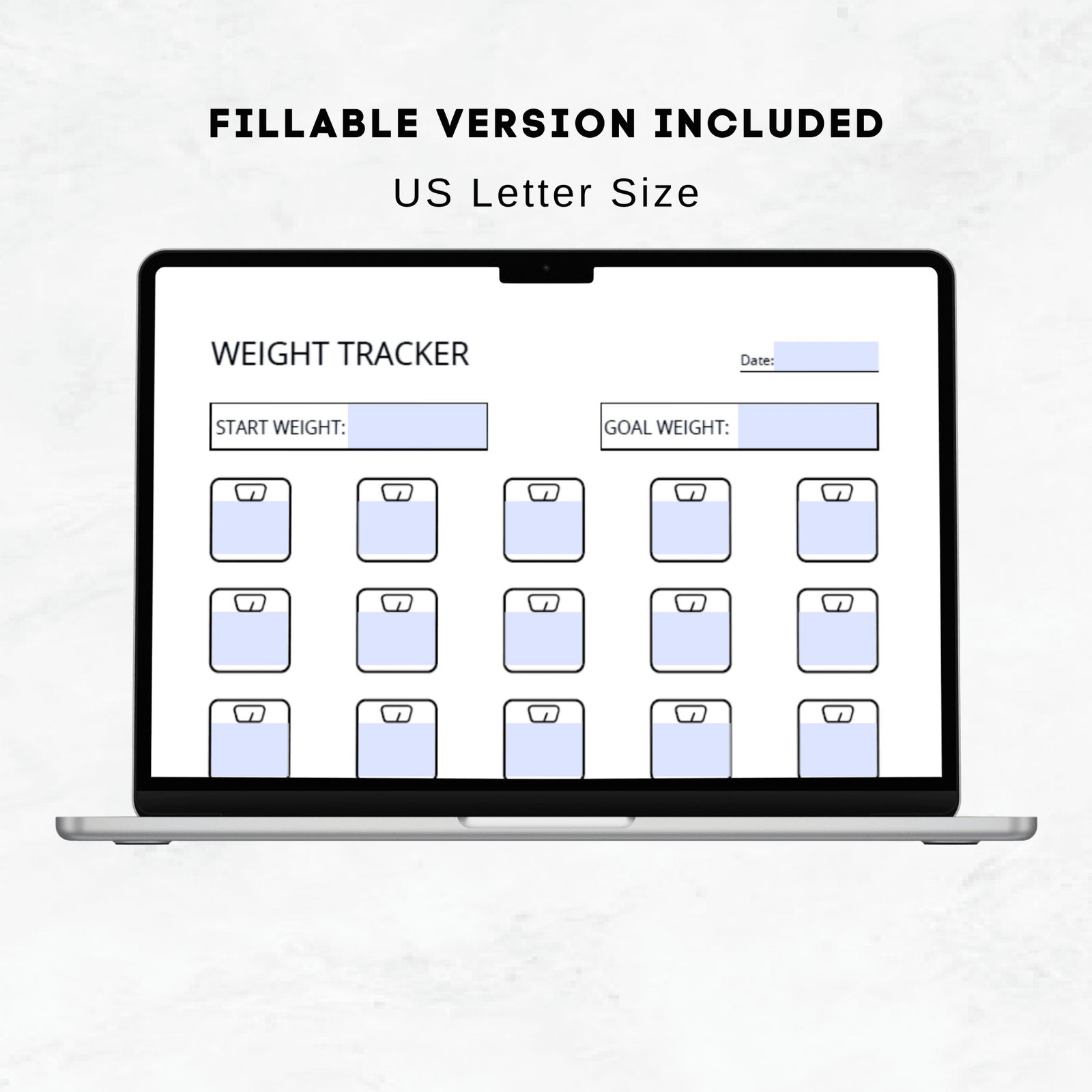 Weight Tracker Printable, Weight Loss Planner - Image 3
