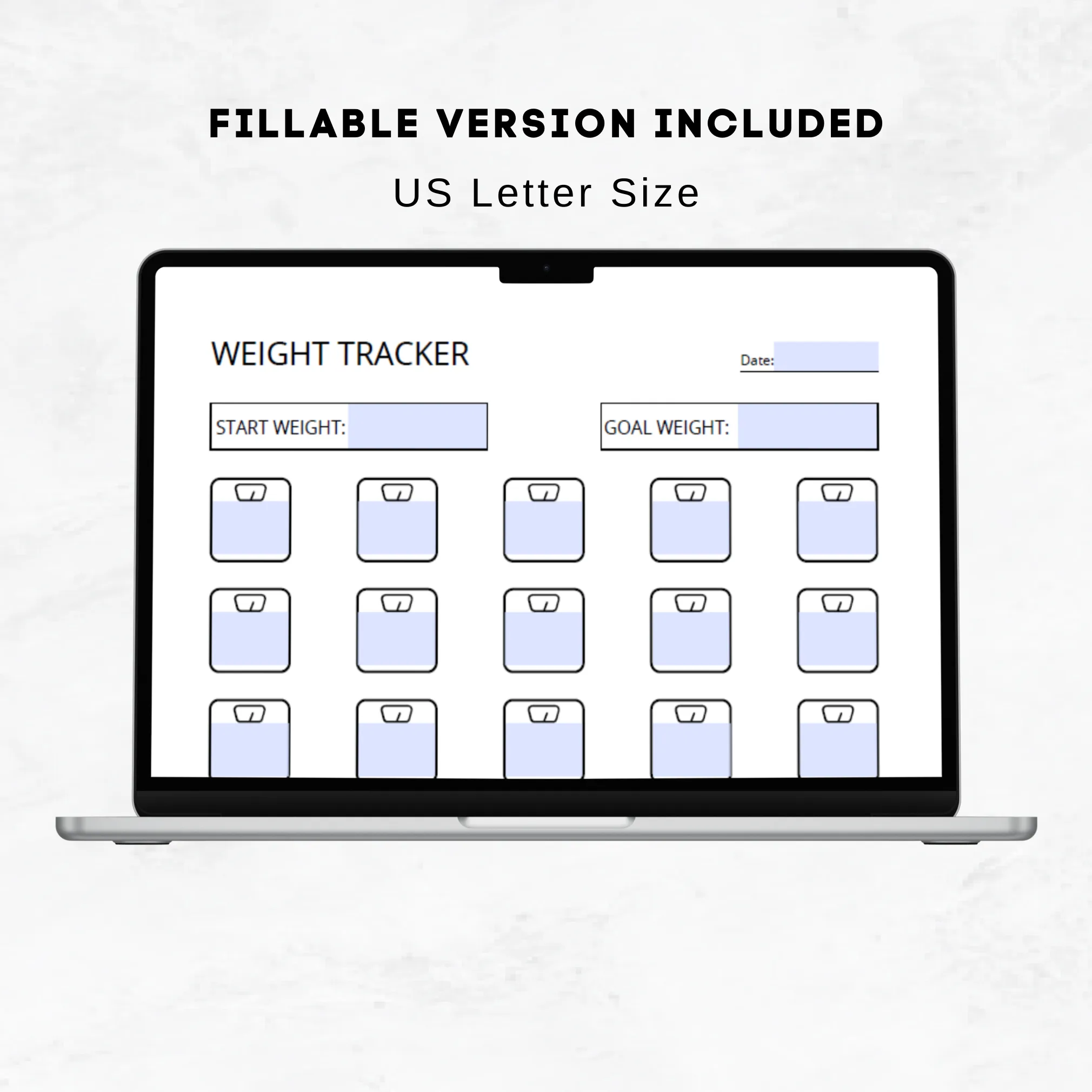 Weight Tracker Printable, Weight Loss Planner - Image 3