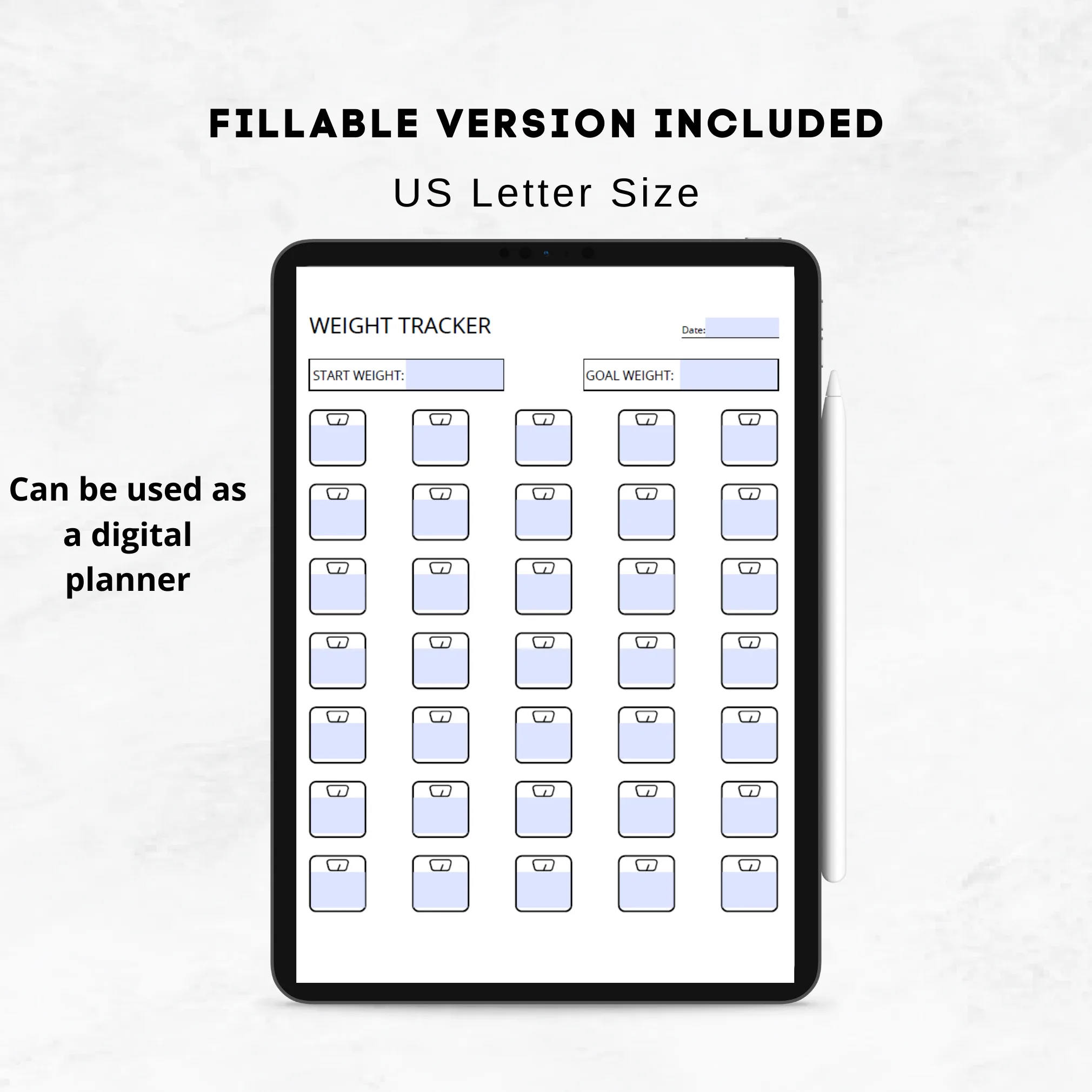 Weight Tracker Printable, Weight Loss Planner - Image 4