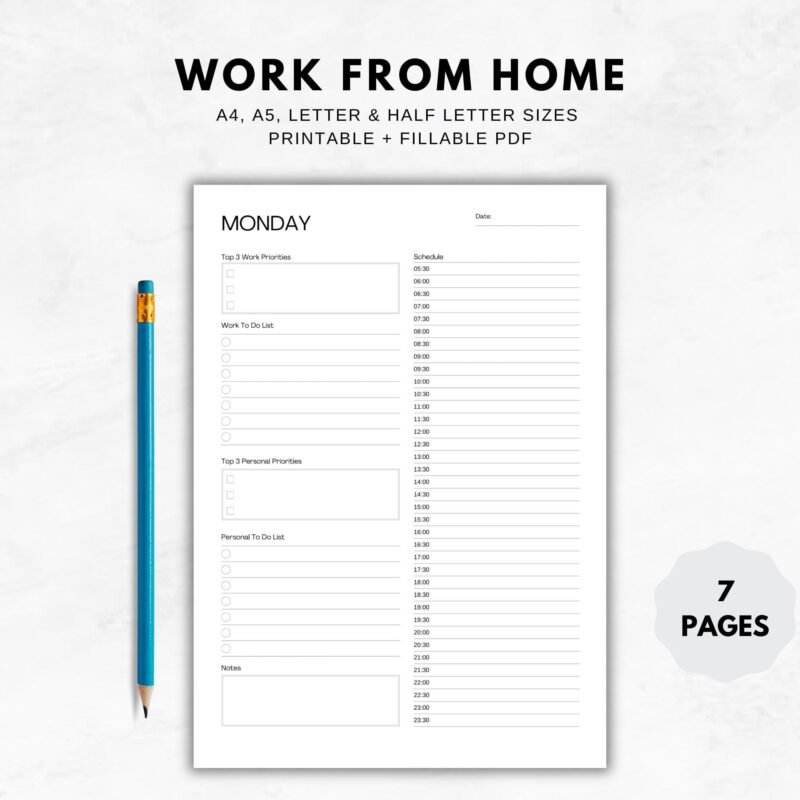 Work From Home Planner