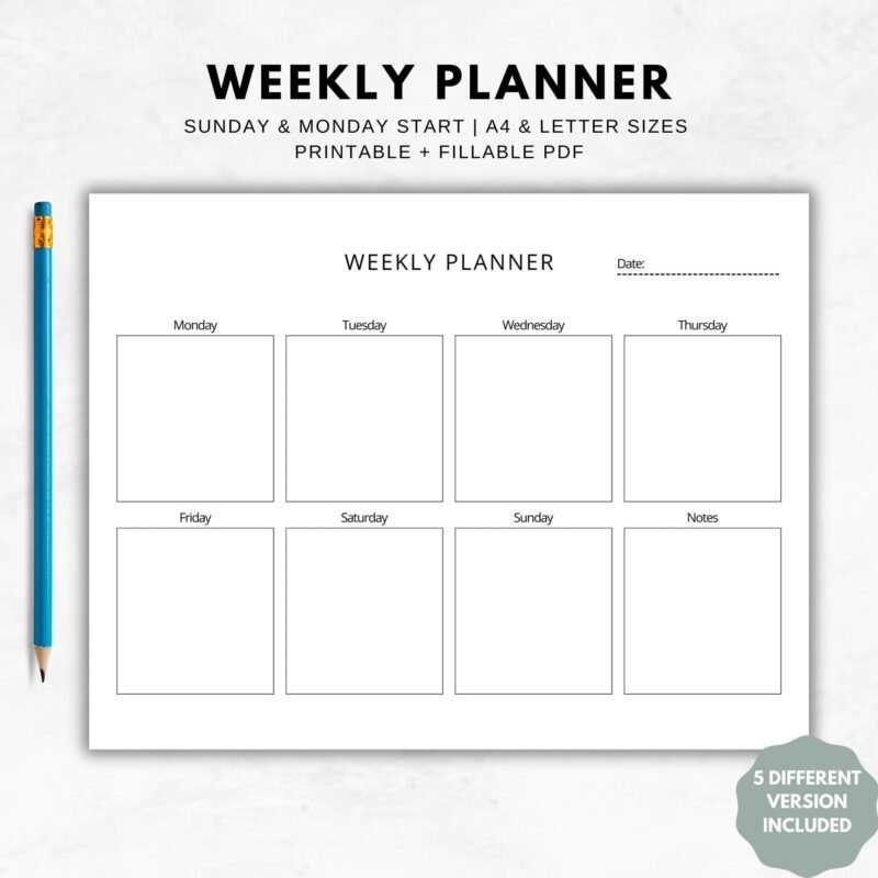 Weekly Planner Printable