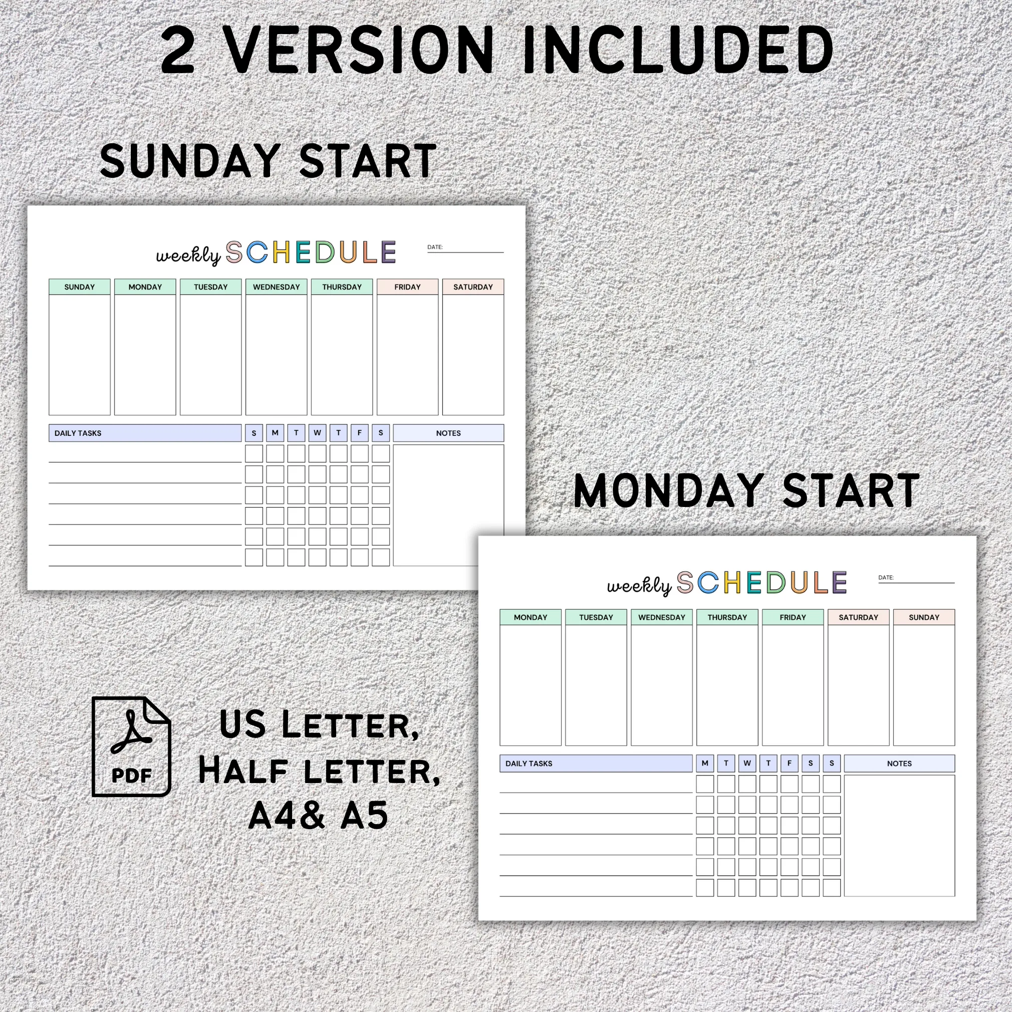 Weekly Schedule for Kids, Weekly Planner - Image 2