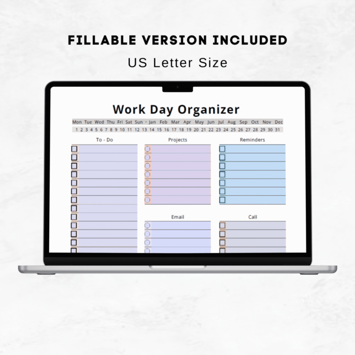 Work Day Organizer Printable, Work Planner - Image 5