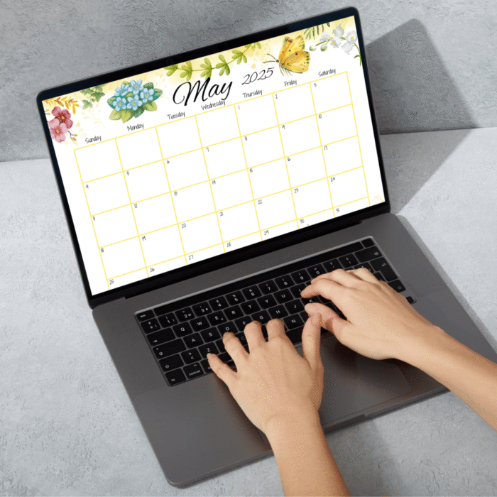 Spring Garden Theme May 2025 Calendar ? Floral, Printable - Image 5