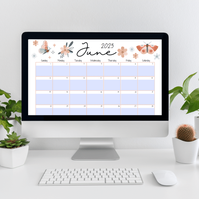 Boho Theme Printable June 2025 Calendar - Image 5