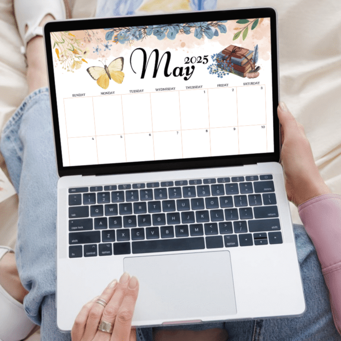 Printable May 2025 Calendar ? Vintage Books - Image 6