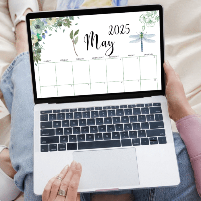 May 2025 Calendar with Botanical Greenery, Printable - Image 6