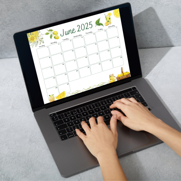 June 2025 Lemon Calendar ? Citrus Theme - Image 4