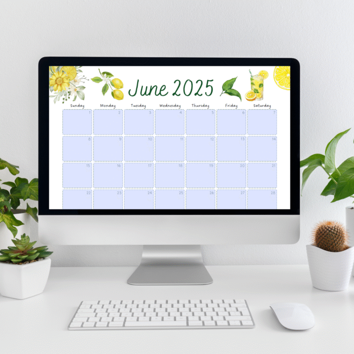 June 2025 Lemon Calendar ? Citrus Theme - Image 5