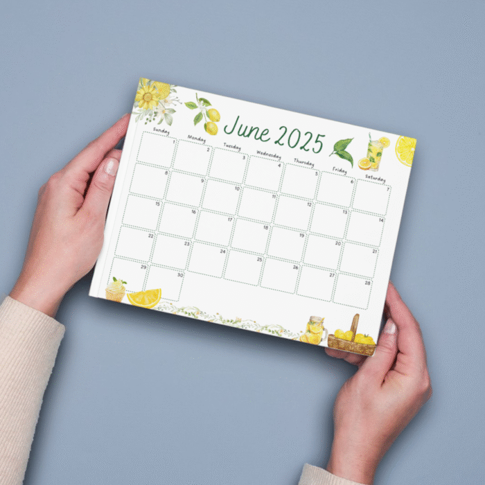 June 2025 Lemon Calendar ? Citrus Theme - Image 7