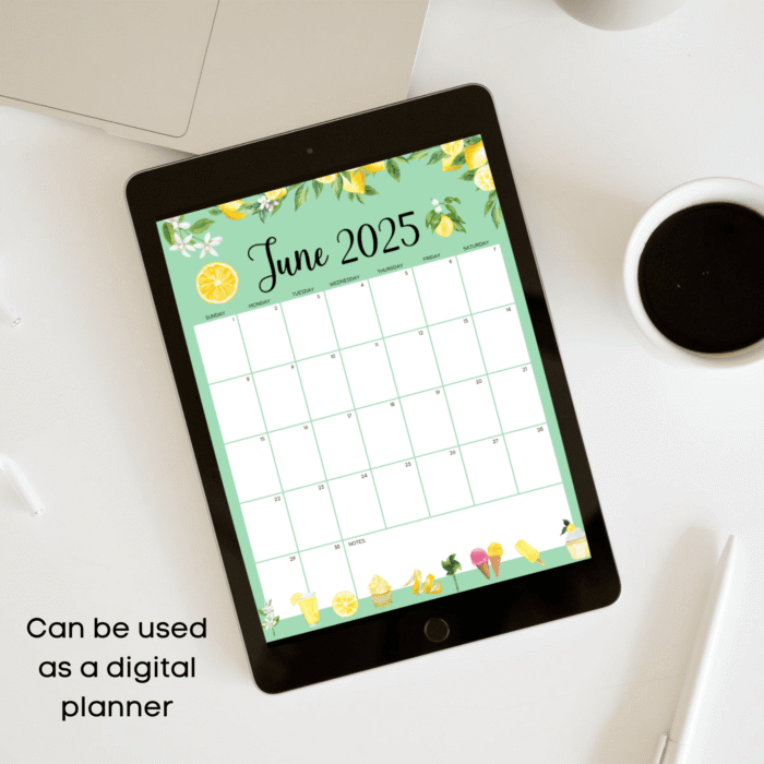 June 2025 Summer Sweets Printable Calendar - Image 4
