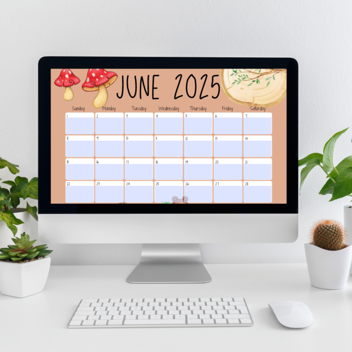June 2025 Woodland Animals Calendar ? Forest Theme - Image 5