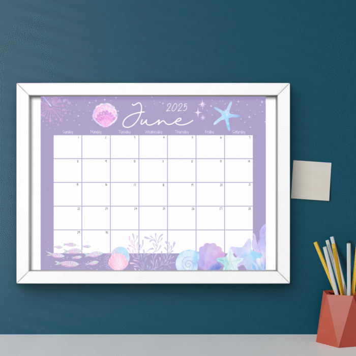 June 2025 Mermaid Calendar ? Under the Sea Theme - Image 6