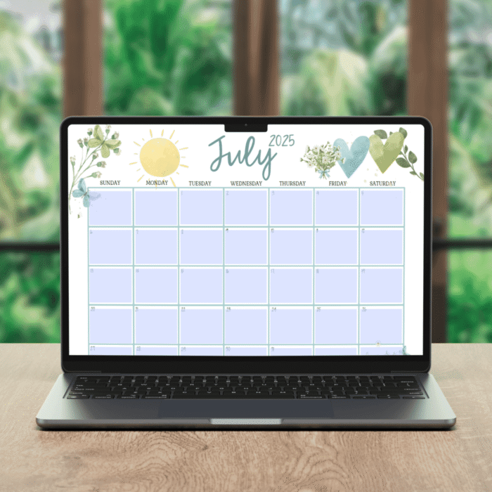 July 2025 Daisies Calendar ? Printable PDF with Daisies - Image 4