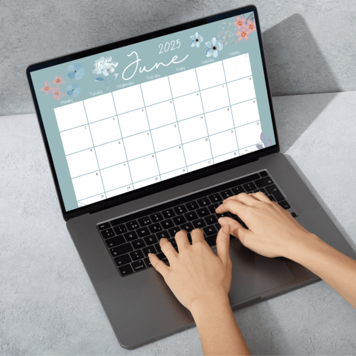 June 2025 Pastel Floral Printable Calendar ? Fillable PDF - Image 4