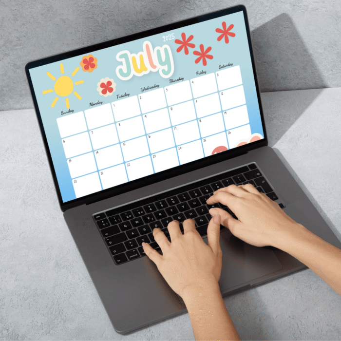 July 2025 Cute Summer Calendar ? Printable & Fillable PDF for Kids & Families - Image 5