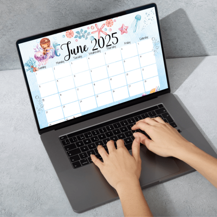June 2025 Under the Sea Calendar - Image 3