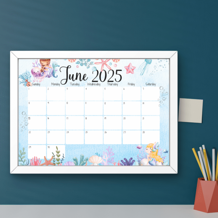 June 2025 Under the Sea Calendar - Image 4