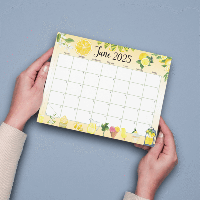 June 2025 Lemon Printable Calendar ? Fillable PDF - Image 7