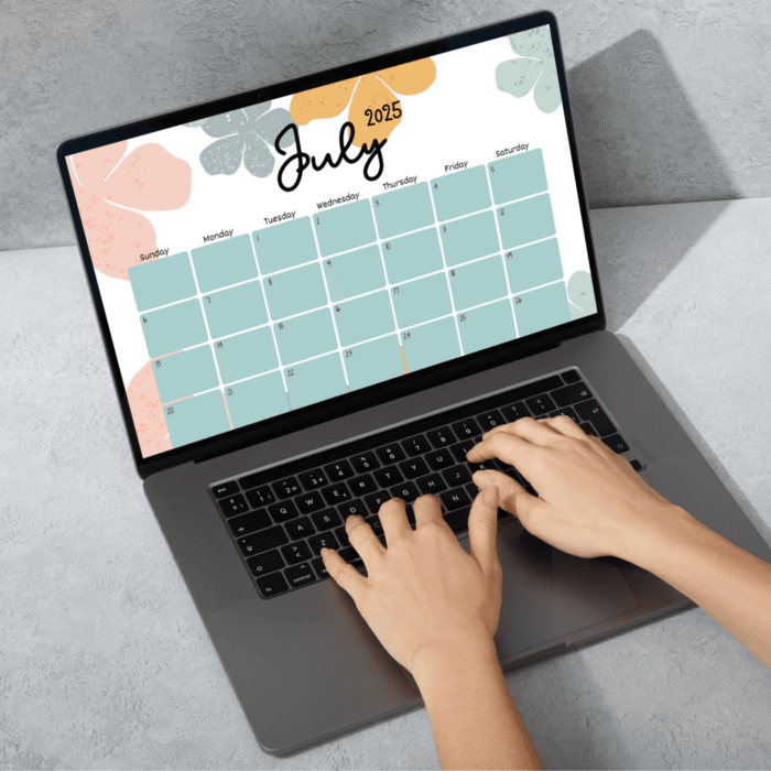 Boho Editable July 2025 Calendar ? Printable Monthly PDF Planner ? Aesthetic Fillable Schedule - Image 5