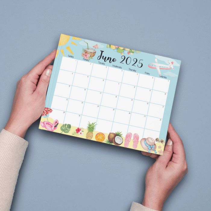 Summer Theme June 2025 Printable Calendar - Image 7