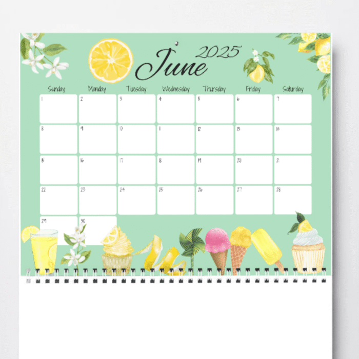 June 2025 Summer Treats Printable Calendar - Image 7
