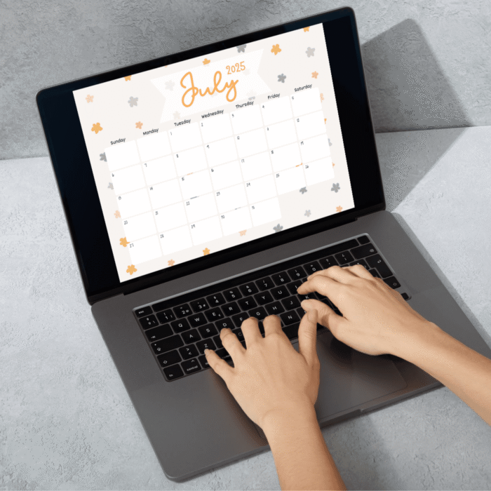 July 2025 Neutral Pastel Calendar Printable ? Minimal Fillable Monthly PDF - Image 5