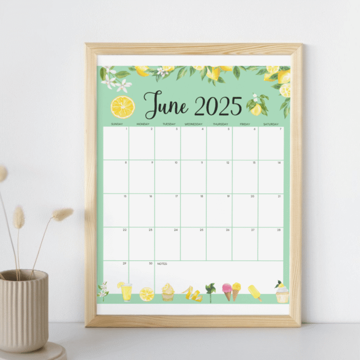 June 2025 Summer Sweets Printable Calendar - Image 6