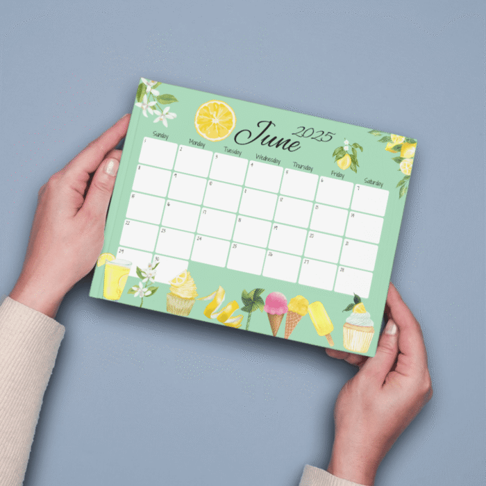 June 2025 Summer Treats Printable Calendar - Image 3