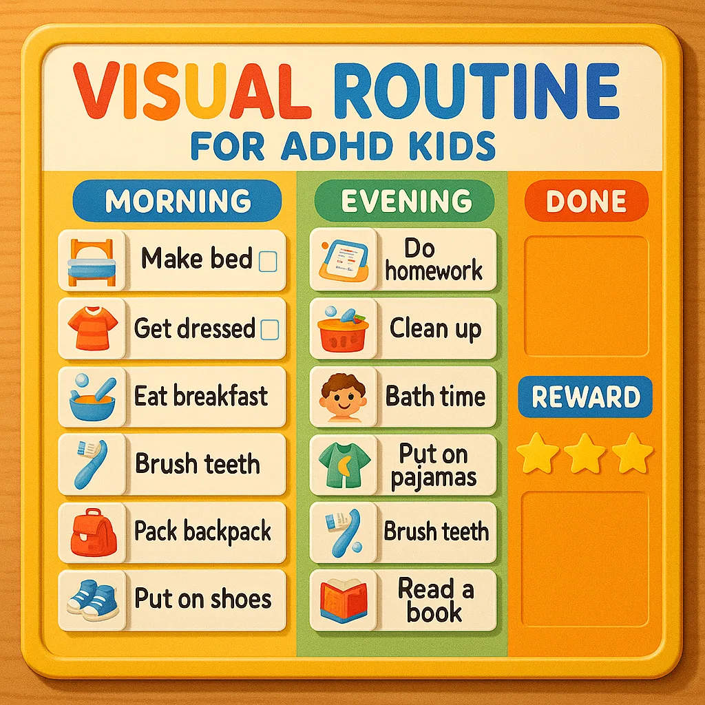 Visual Routine Board for ADHD Kids