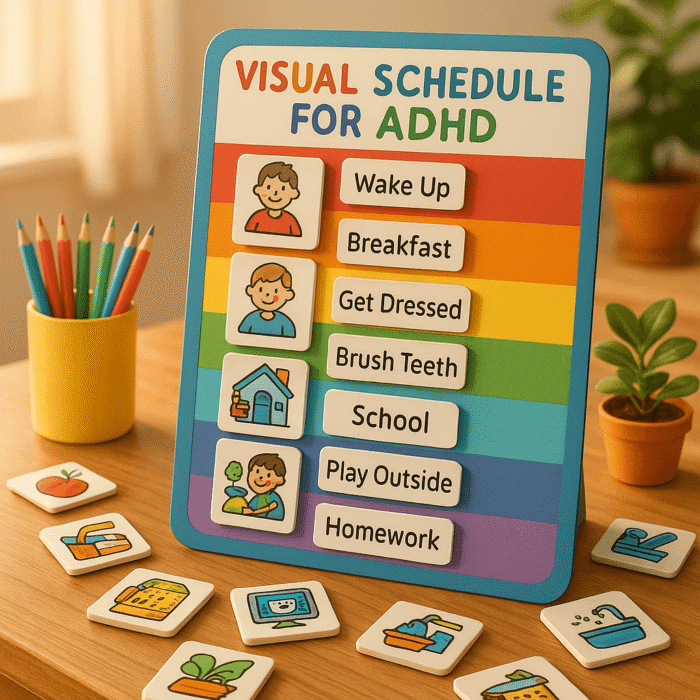 Visual Schedule for Kids with ADHD - Printable Works