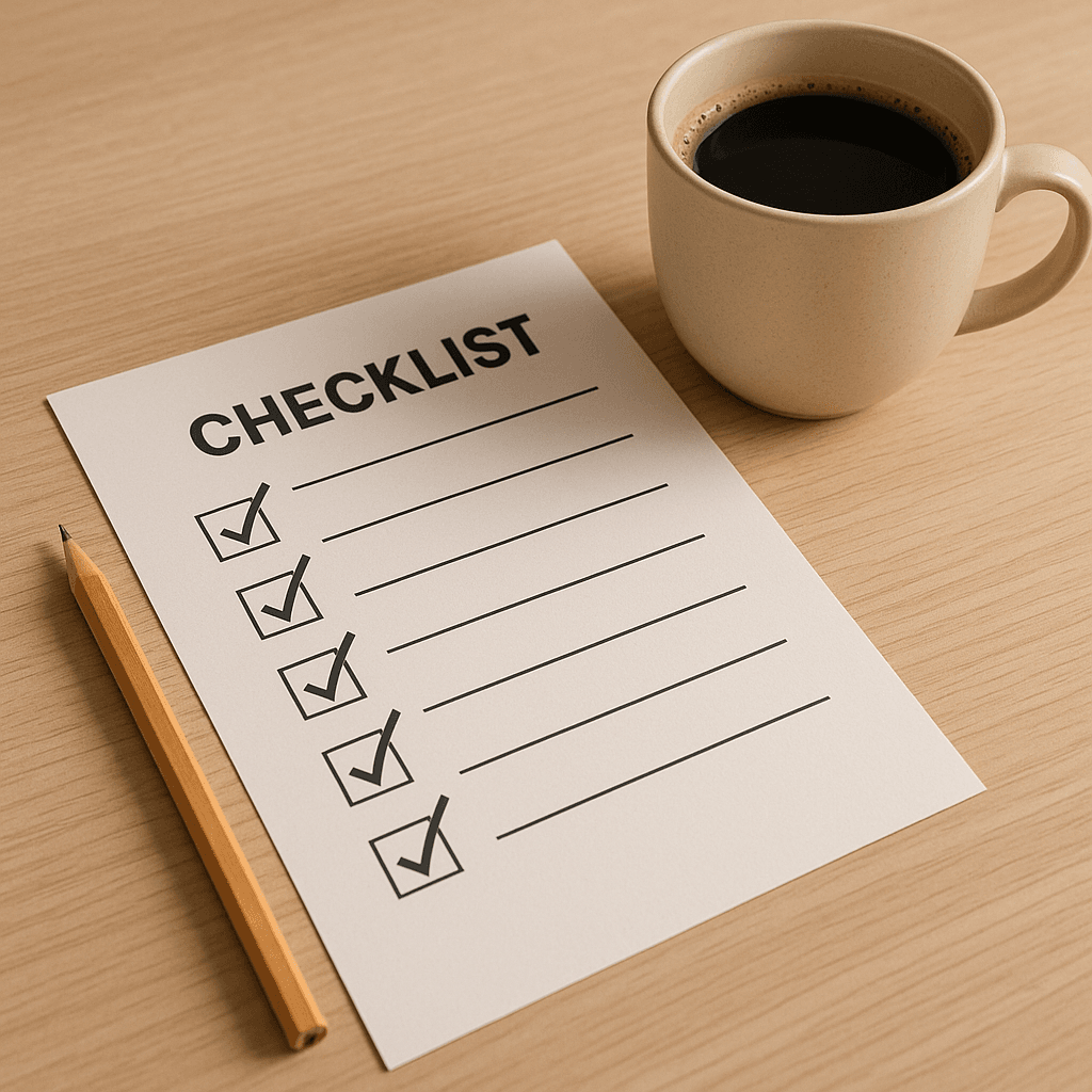 Checklist benefits for productivity
